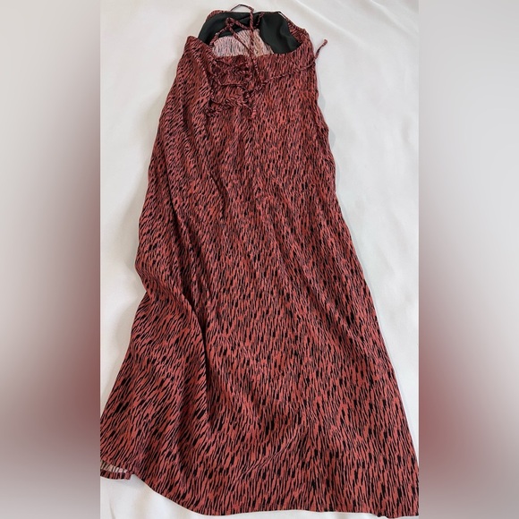 Leith MIDI Dress Rust Henna Size XS Women’s Zipper On The Side - Picture 9 of 13